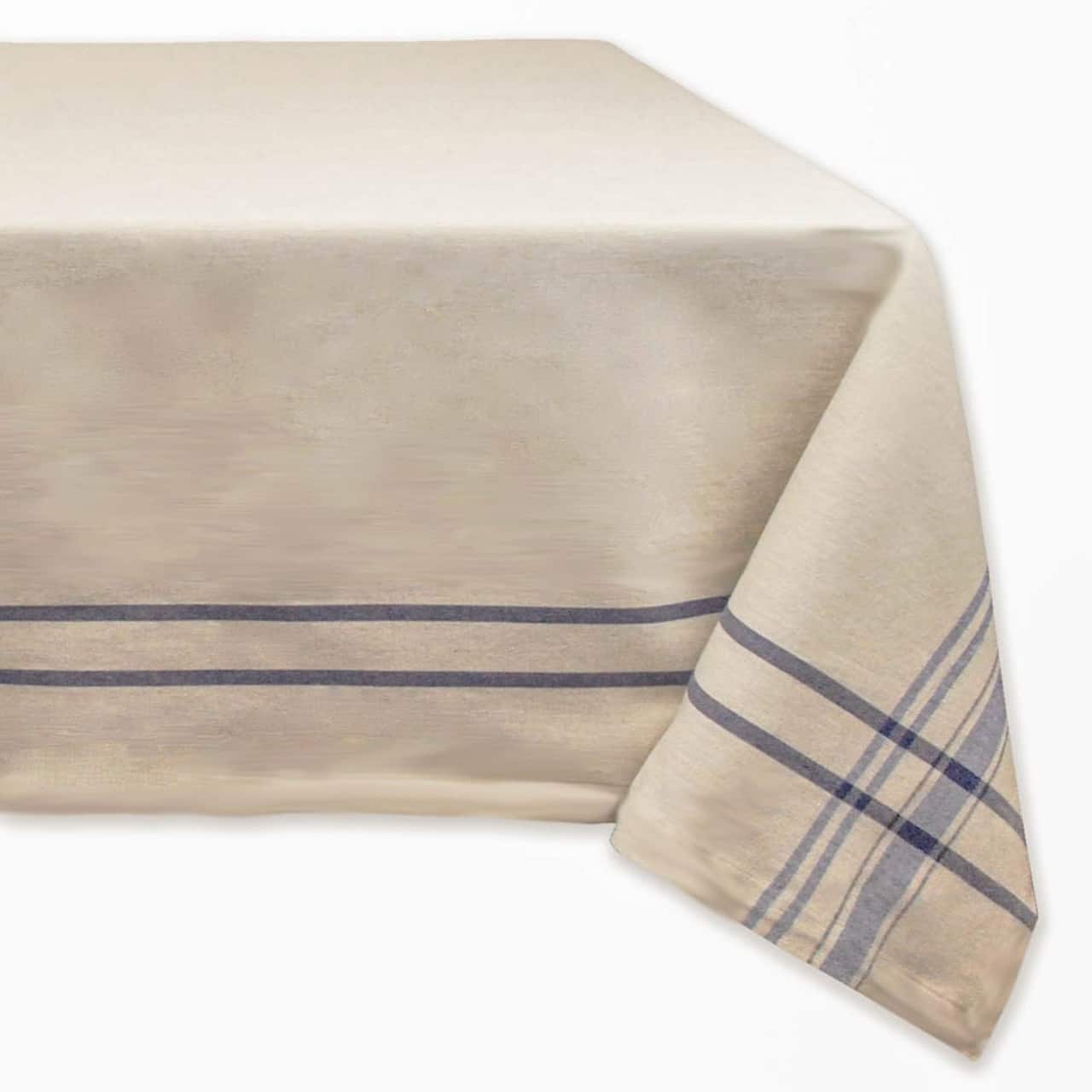DII® 104" Nautical Blue French Stripe Tablecloth